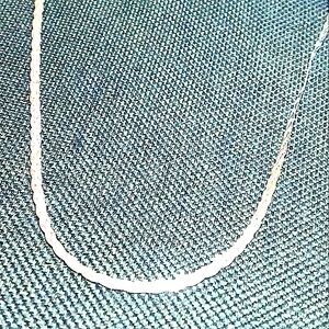 MEN'S-ITALIAN STERLING SILVER *2* SIDED, NECKLACE 18 INCHES.